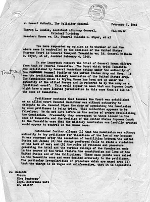 Memorandum from Theron Caudle to J. Howard McGrath
