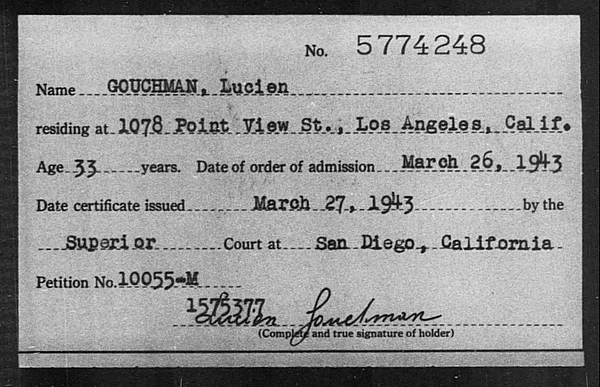 Gouchman, Lucien - 1943