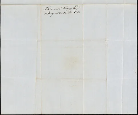 Samuel Cony to George Coffin, 14 February 1850