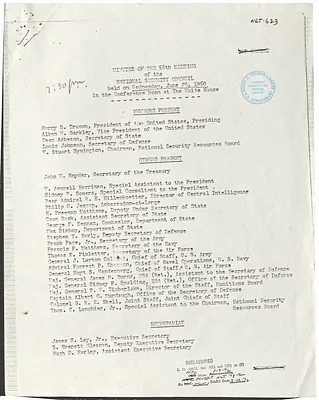 Minutes of the Fifty-Eighth Meeting of the National Security Council