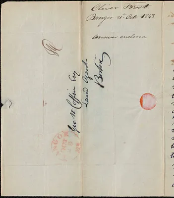 Oliver Frost to George Coffin, 21 October 1843