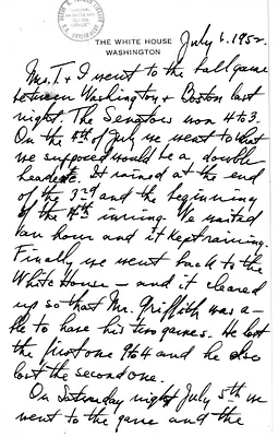 Longhand Note of President Harry S. Truman