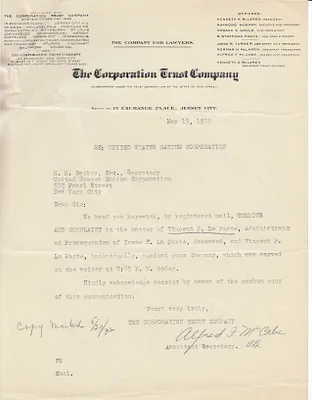 Letters Received to H.H. Barker, May 19, 1932