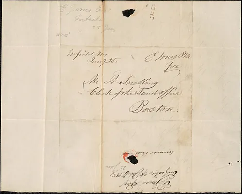 E. Jones to Edward Snelling, 25 January 1837