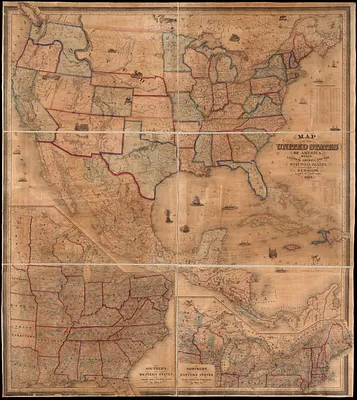 Map of the United States of America, Mexico, Central America, and the West India Islands