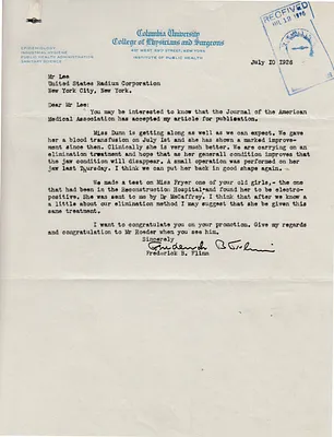 Letters Received to Mr. Lee [C.B. Lee], July 10, 1926