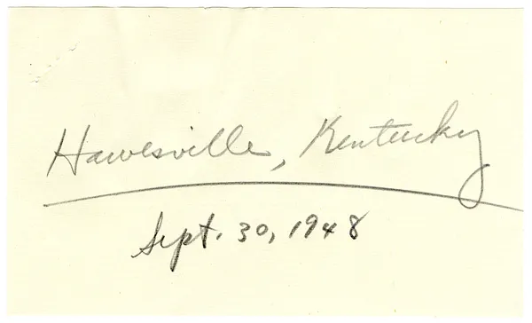 Press Release, Speech of President Harry S. Truman, Hawesville, Kentucky
