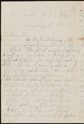 Letter from William Jubb, Lookout Valley, to Thomas Jubb, West Chelmsford, Mass., November 8, 1863