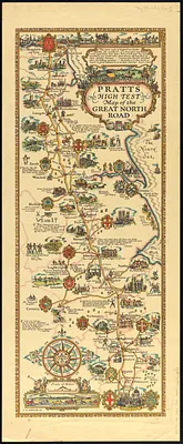Pratts high test map of the Great North Road