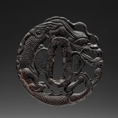 Sword Guard (Tsuba) with Dragon