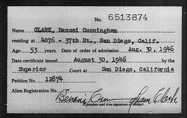 Clark, Benoni Cunningham - 1946
