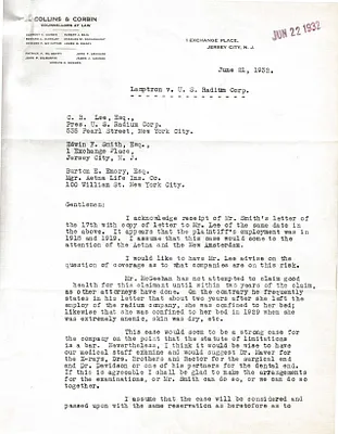 Letters Received to C.B. Lee, Edwin F. Smith, Burton E. Emory, June 21, 1932