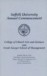 1996 Suffolk University commencement program, College of Arts & Sciences and Sawyer Business School