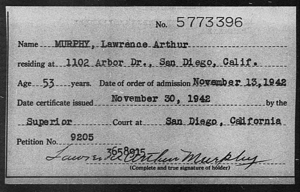 Murphy, Lawrence Arthur - 1942