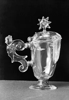 Cruet with Figure on Handle