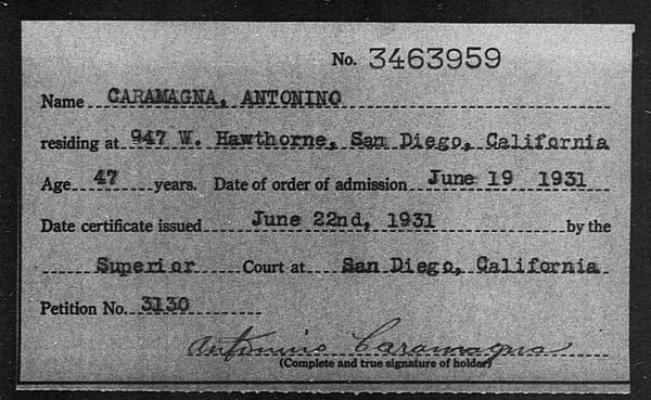 Caramagna, Antonino - 1931