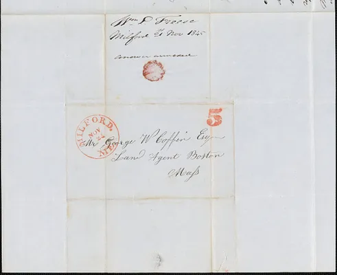 William Freese to George Coffin, 21 November 1845