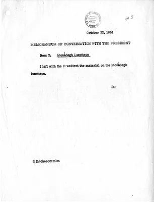 Memorandum of Conversation with Secretary of State Dean Acheson and President Harry S. Truman