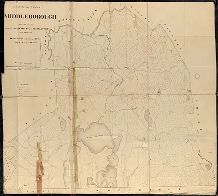 Plan of Middleborough, surveyor's name not given, dated 1830