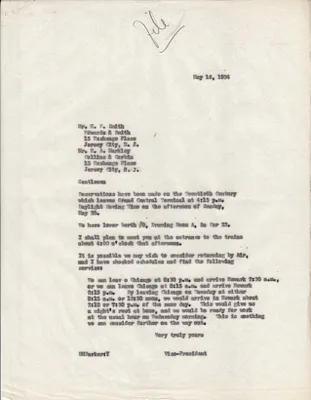 Letters Sent to E.F. Smith [Edwin F. Smith], E.A. Markley, May 16, 1934