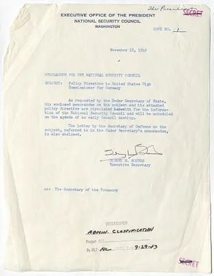 Memorandum from Sidney Souers to the National Security Council