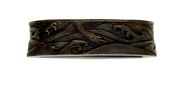 Fuchi with Swimming Dragon