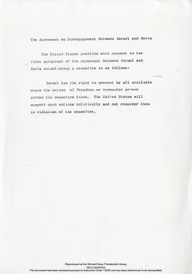 Syrian-Israeli Disengagement Documents Fifth HAK Trip [4 of 4]