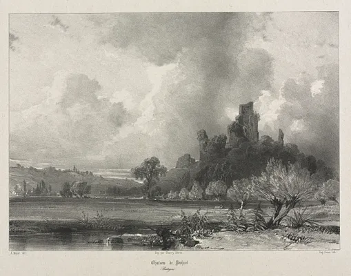 Voyages pittoresques et romantiques dans l'ancienne France.  Bretagne:  Chateau de Penhoet