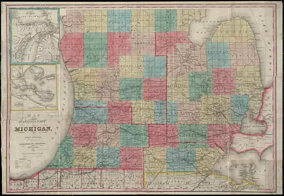 Map of the surveyed part of Michigan