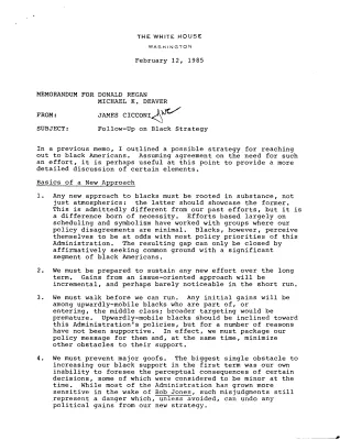 Black Strategy [November 1984 – February 1985] (1)