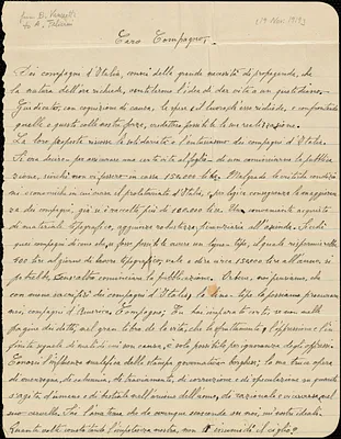 Bartolomeo Vanzetti autographed letter to [Aldino Felicani], [Plymouth], 19 November 1919