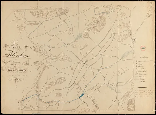 Plan of Petersham made by David Lee and Samuel Lee, dated November 30, 1830