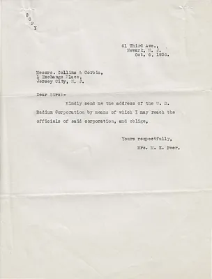 Letters Sent, October 6, 1936