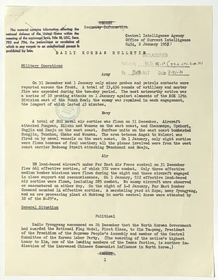 Memorandum, Daily Korean Bulletin