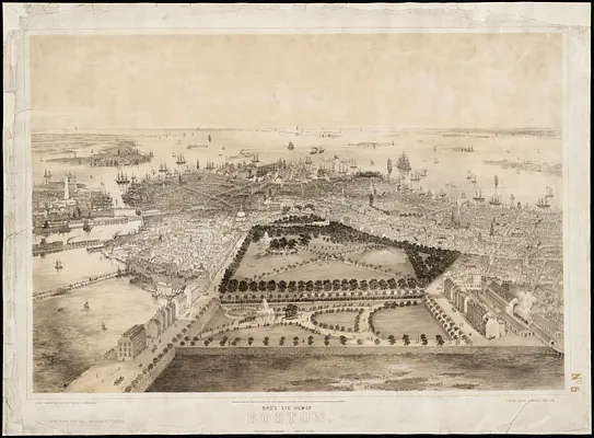 Bird's eye view of Boston