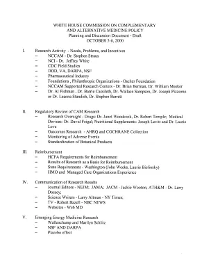 Issue: Research Coordination, October 5-6, 2000