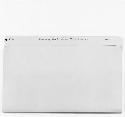 Treasury - Morgenthau, Henry Jr., 1942