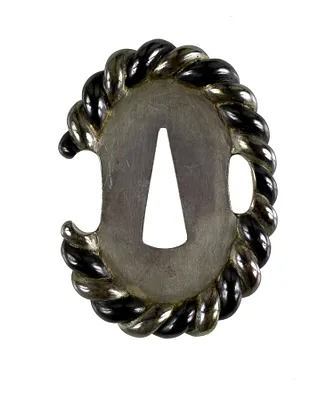 Tsuba with Silver and Shakudo Coils