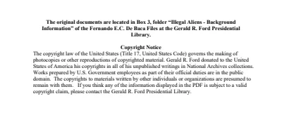 Illegal Aliens - Background Information