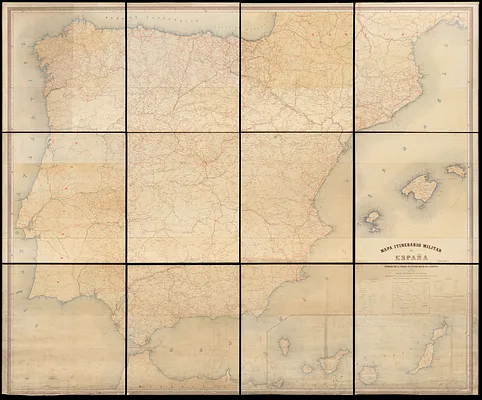 Mapa itinerario militar de Espana