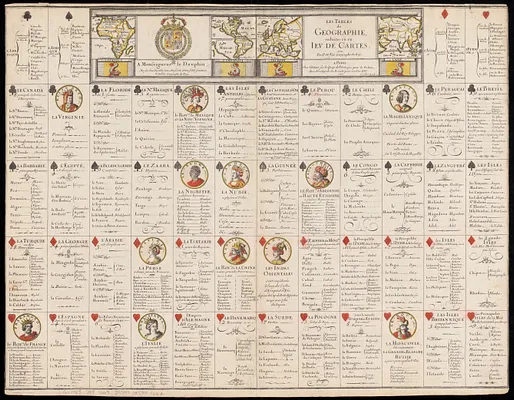 Les tables de geographie, reduites en un jeu de cartes