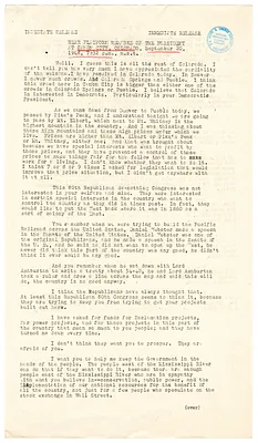 Press Release, Speech of President Harry S. Truman, Canon City, Colorado