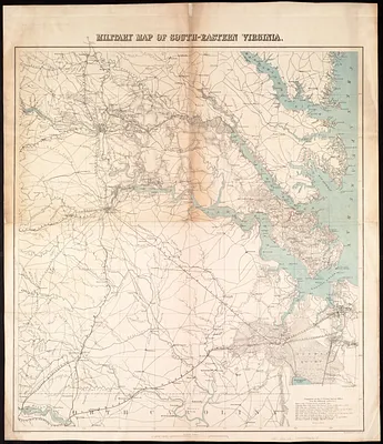 Military map of south-eastern Virginia