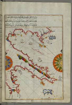Map of Argolikos Bay and Peloponnese Peninsula