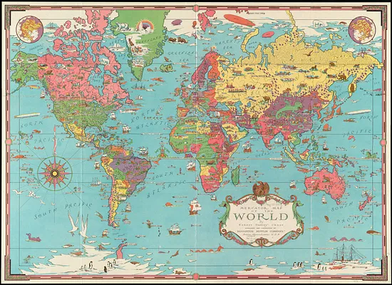 Mercator map of the world
