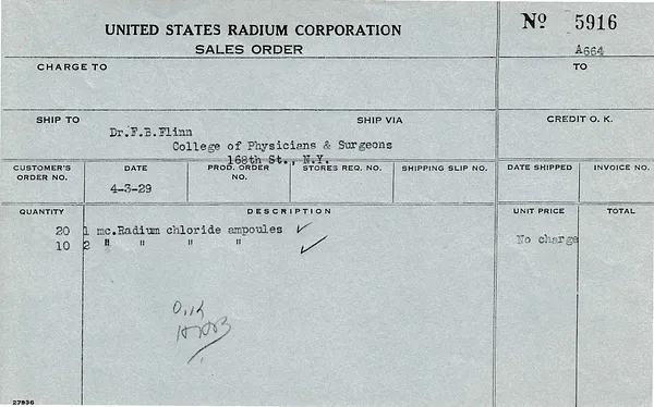 Receipt to Dr. Frederick B. Flinn, April 23, 1929