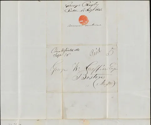 George Rigby to George Coffin, 15 September 1846