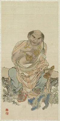 Leaf from Album Depicting the Sixteen Lohans (Arhats)