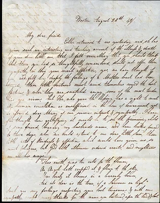 S. Nicolson to Mary Spooner Aug. 28 1842