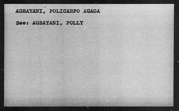 Agbayani, Polly - 1951